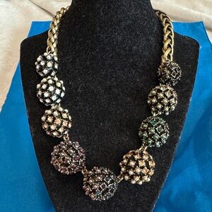 New Banana Republic Beaded Dome Multi colors statement Necklace